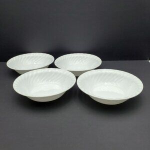 Corelle White Swirl Enhancements Soup Cereal Salad Bowls Corning Sculpted Bowls